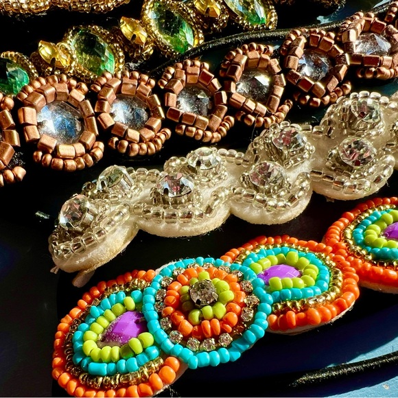Beaded Headband Lot of 6 Bohemian Art Hair Accessory - Picture 2 of 5